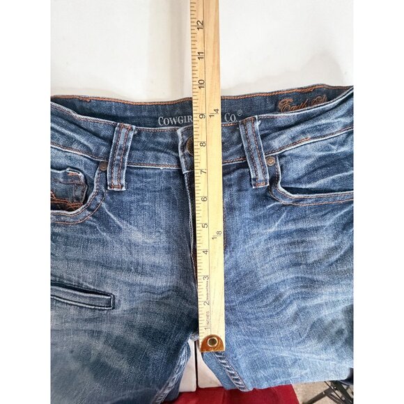 Cowgirl Tuff Earth Shattered Jeans Womens W29 L33 Blue Bootcut Denim Western Rod - Picture 8 of 11